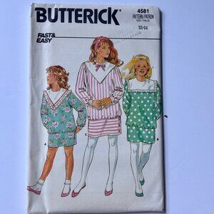 Butterick Girls' Dress with Contrasting Collar options